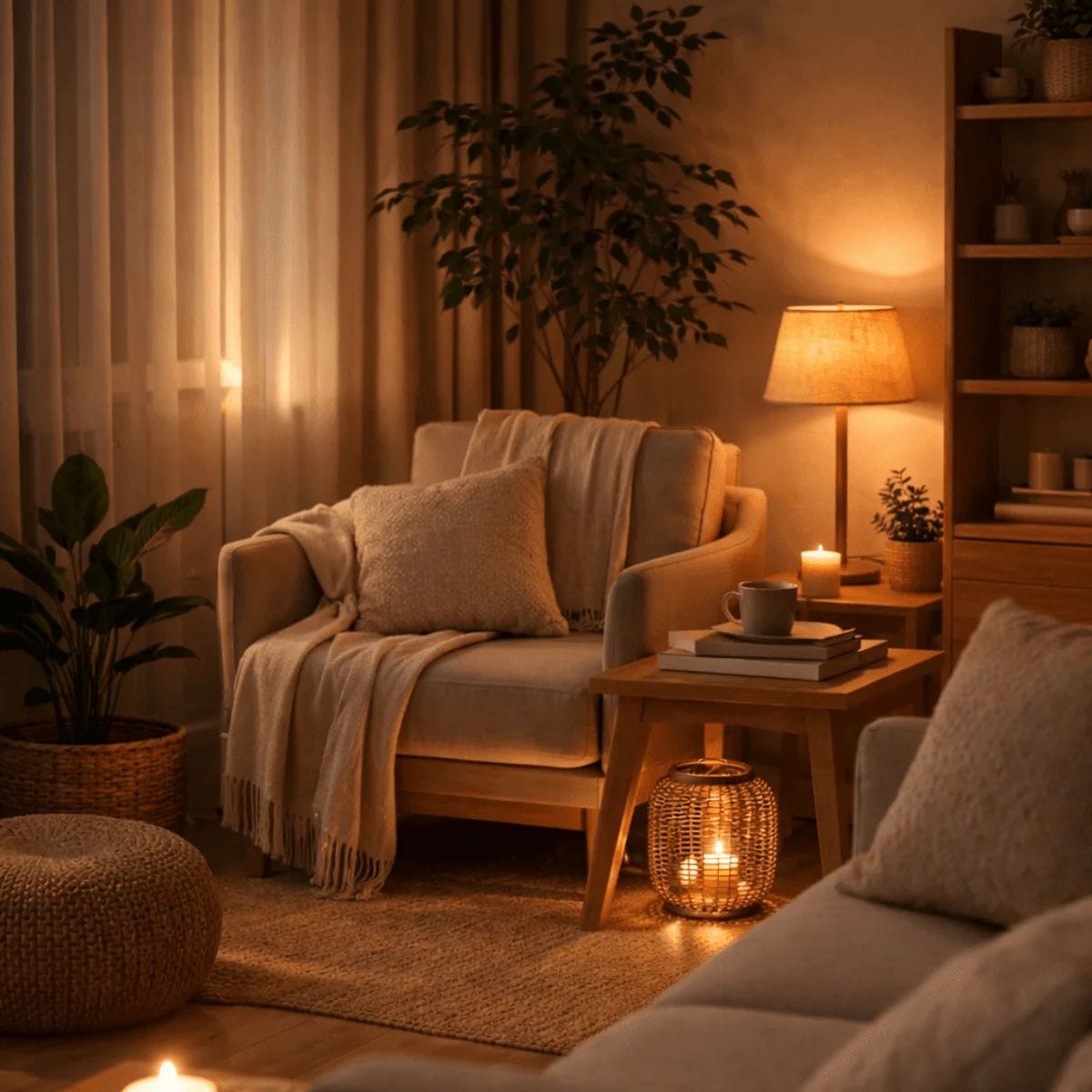 calm evening routine to feel less overwhelmed at home