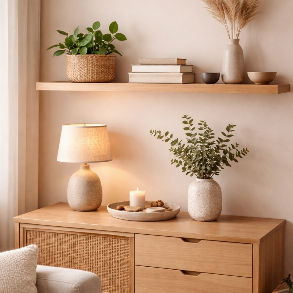 reducing visual clutter to feel less overwhelmed at home