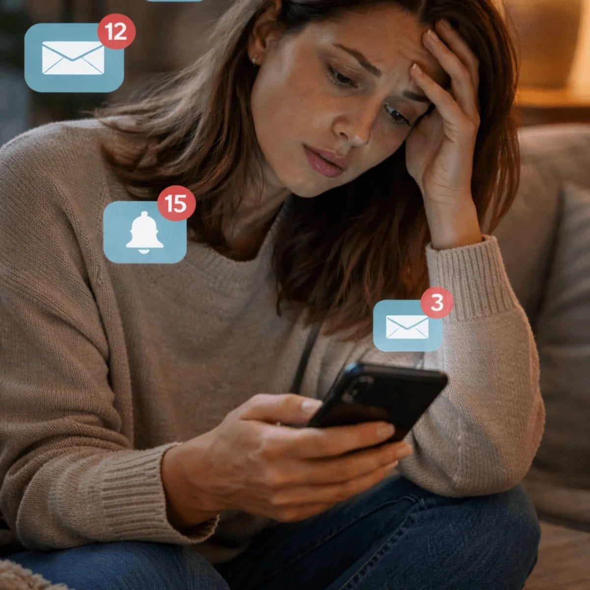 constant notifications causing mental fatigue