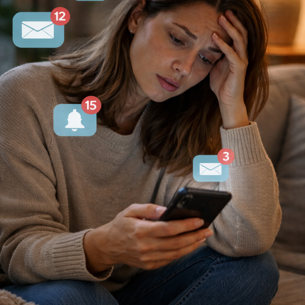 constant notifications causing mental fatigue