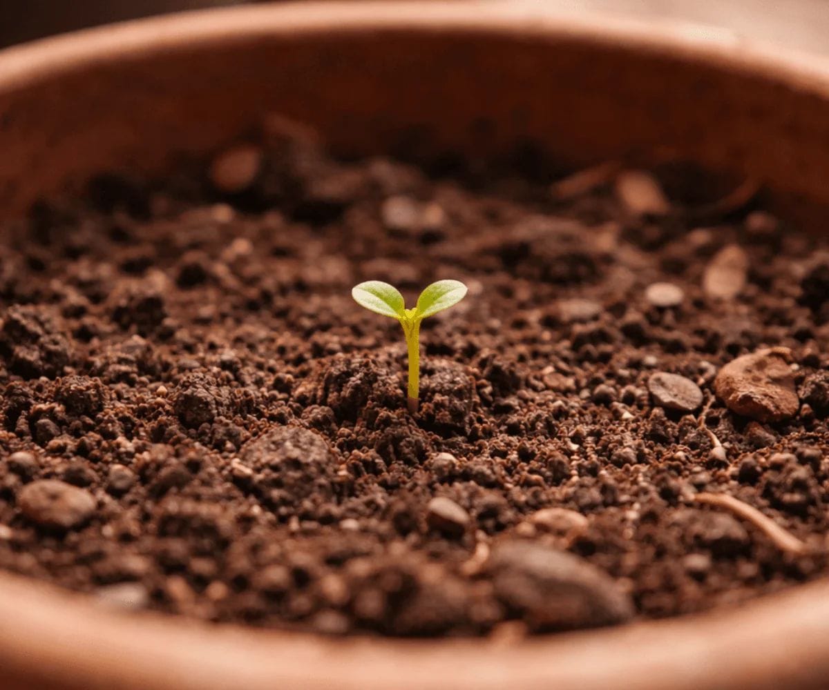 early seedling growth showing slow progress in beginner gardening