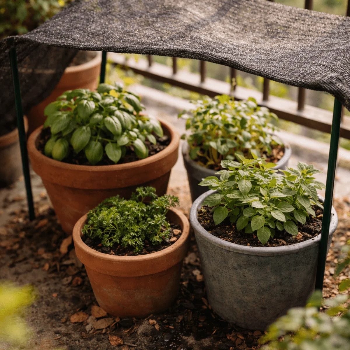 adjusting plants to weather conditions in home garden