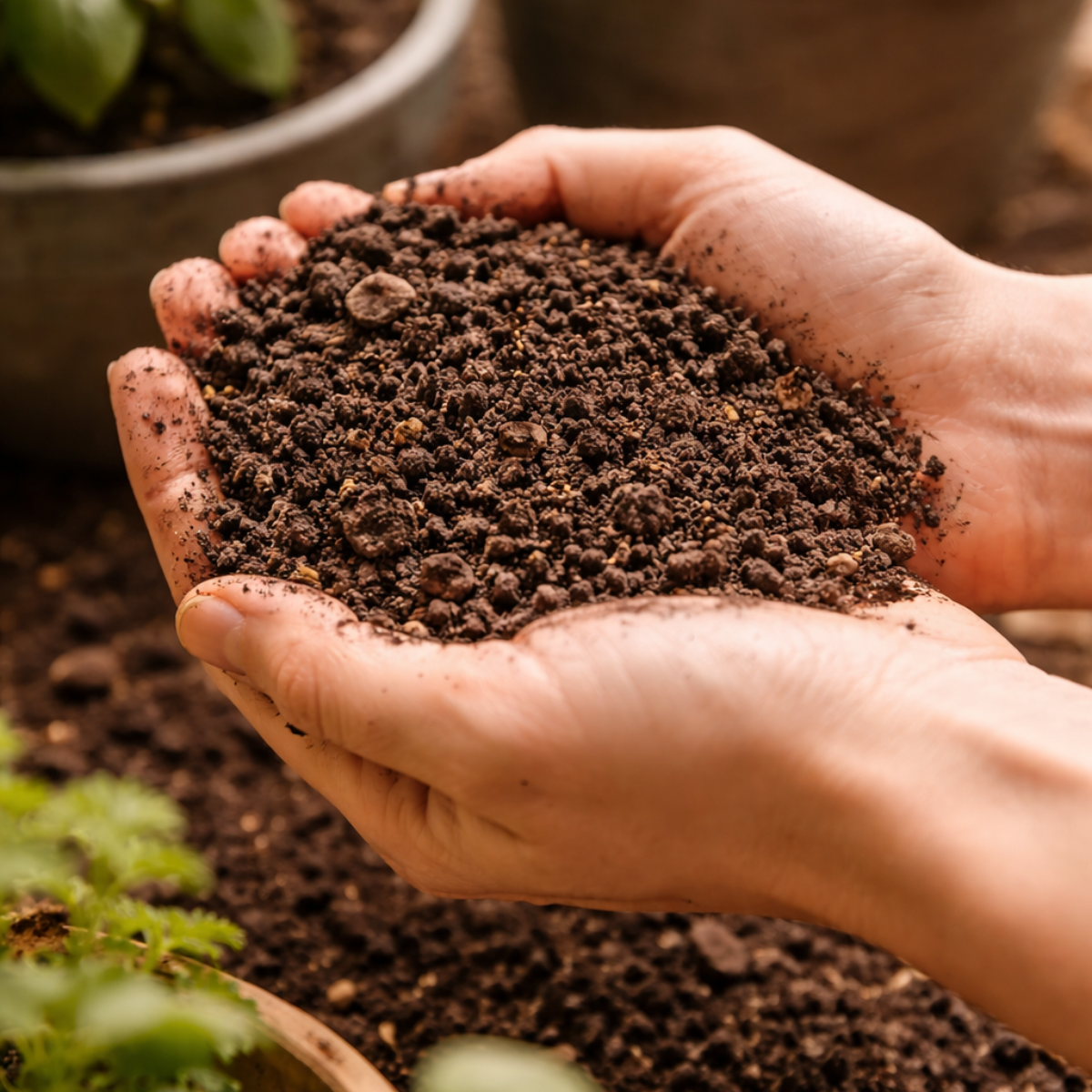 healthy loose soil supporting beginner garden plants