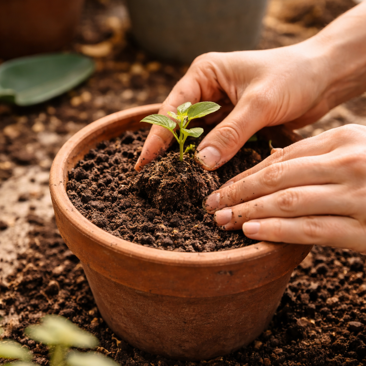 replanting seedlings after beginner garden failure