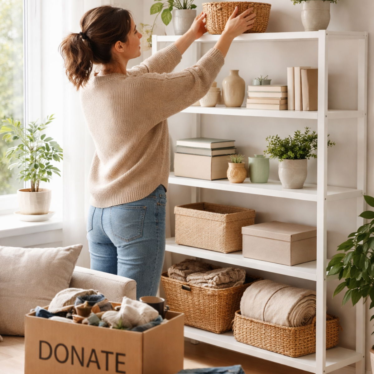 Decluttering home space for lifestyle reset