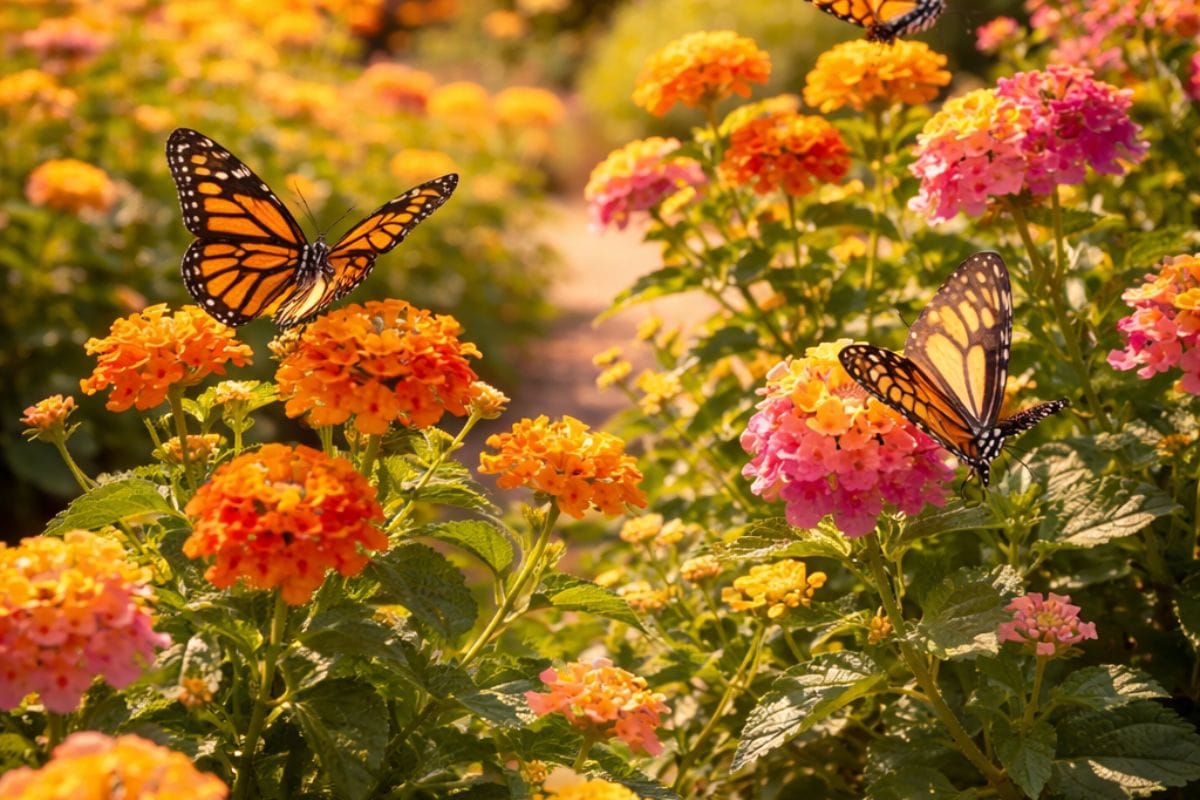 Lantana thriving in hot and dry weather