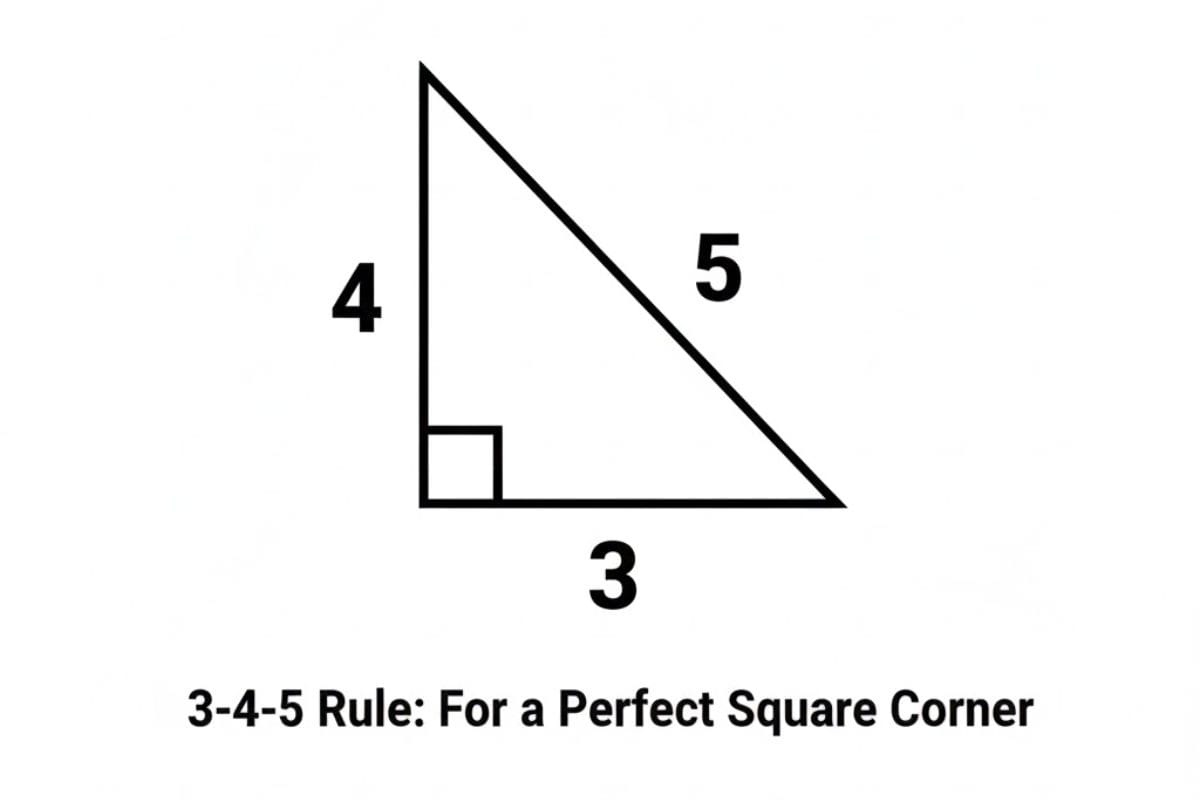 Explaining the 3-4-5 rule for DIY home projects and furniture.