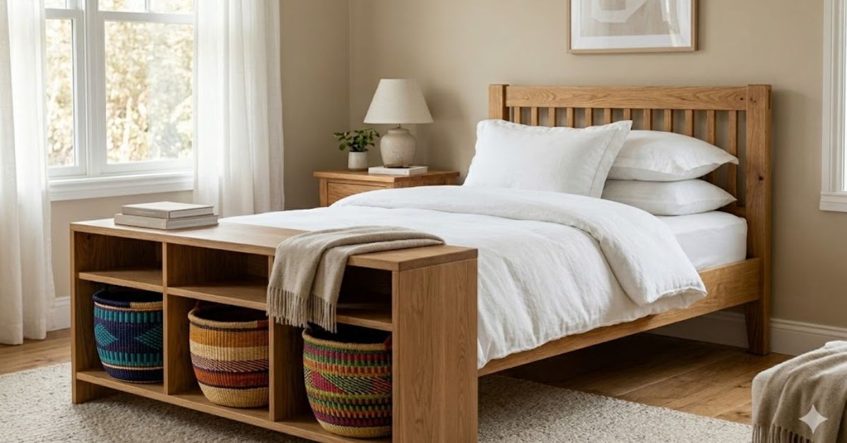 Low-profile toy storage baskets for toddlers.