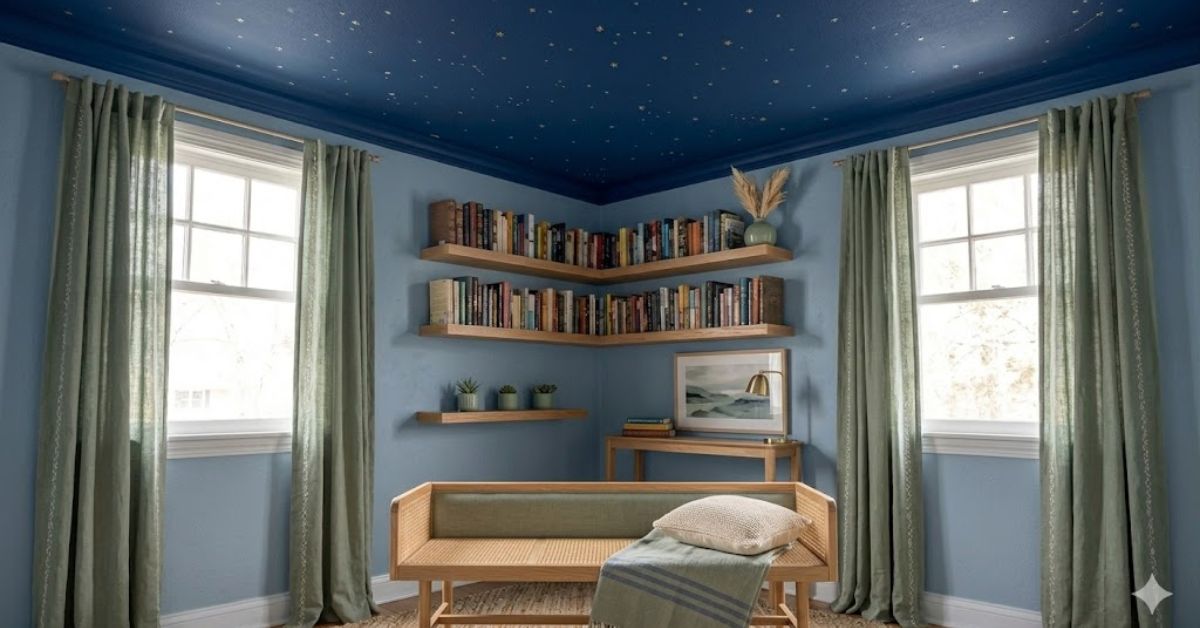 Muted color palette for a tranquil kids bedroom.