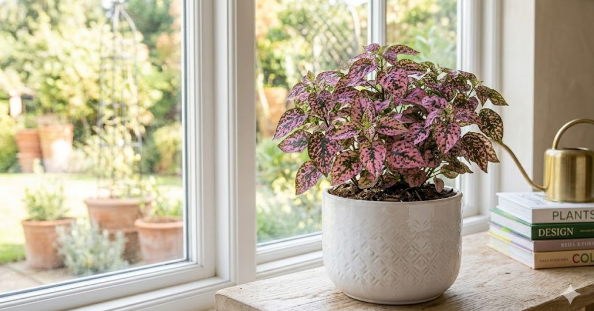 Polka Dot Plant with bright pink and green spotted foliage