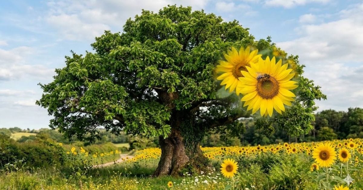 Native sunflowers providing essential pollen for specialist bees