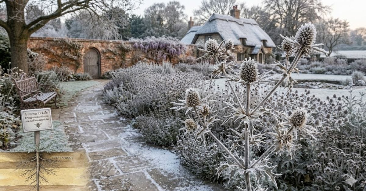 Winter garden interest and tips on how to grow Sea Holly for year-round beauty.
