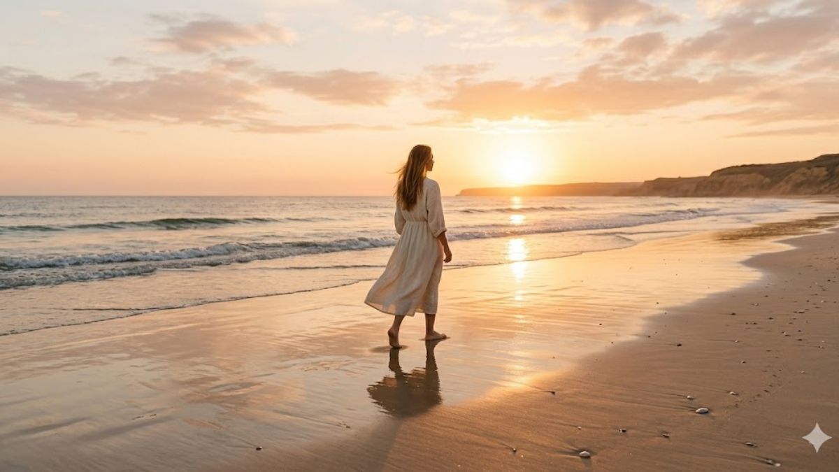 A person relaxing on a beach after automating their work with AI agents.