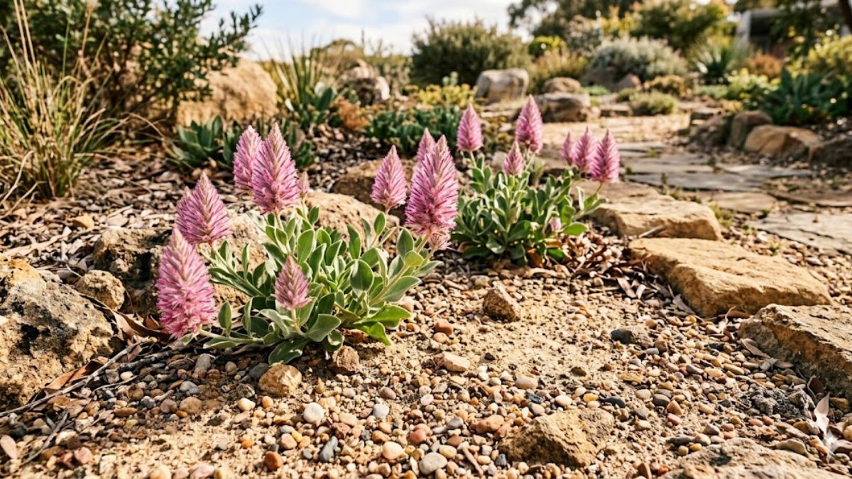 Ptilotus plant growing in sandy, well-drained soil to prevent root rot.