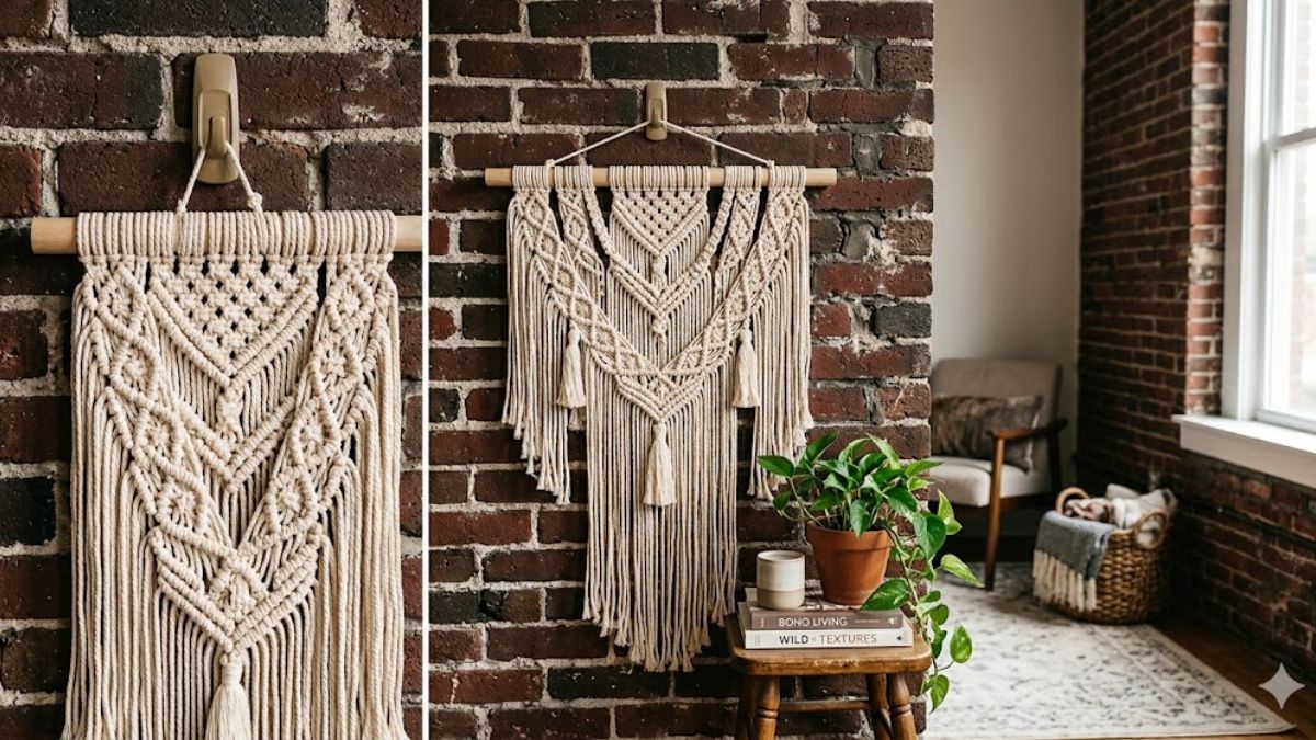 Heavy duty adhesive hooks for brick wall decor