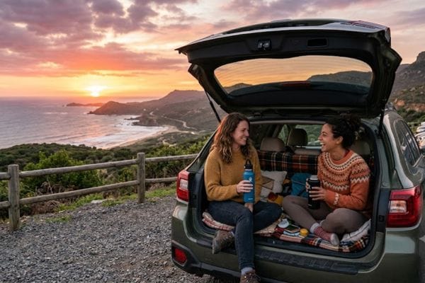 zero cost social life outdoor tailgate sunset view budget friendly